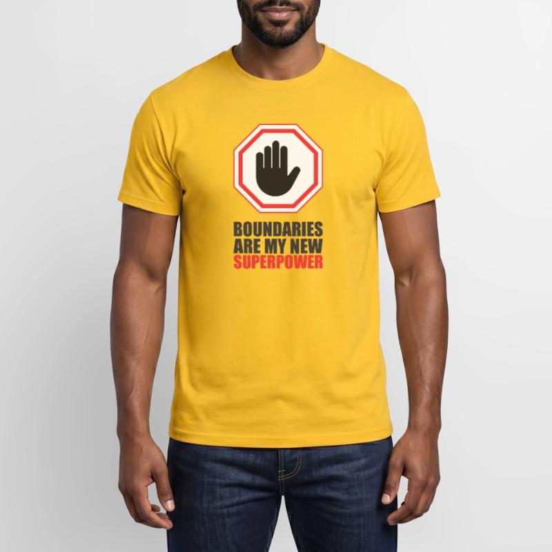 Mano empoderadora con recordatorio de límites Camiseta hombre