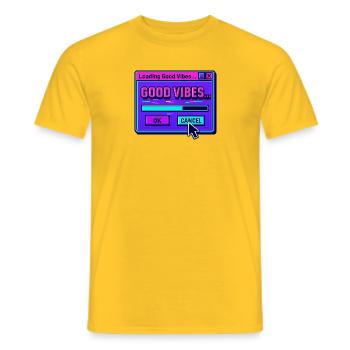 Good Vibe Loading Digital Art - Men's T-Shirt - yellow - Front - AI Model Male 178 dark (178cm)