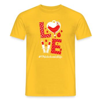 Blood Donation Blood Blood Donor - Men's T-Shirt - yellow - Front - AI Model Male 178 dark (178cm)