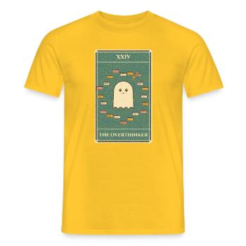 Der Tarot-Geist des Überdenkers - Männer T-Shirt - Gelb - Vorne - AI Model Male 178 dark (178cm)