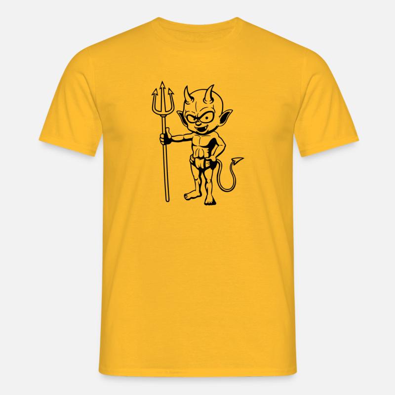 devil - Men's T-Shirt - yellow