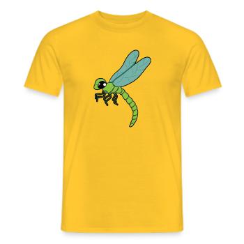Libellule - T-shirt homme - jaune - Devant - AI Model Male 178 dark (178cm)