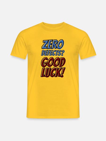 Zero Defects Good luck - Men's T-Shirt - yellow