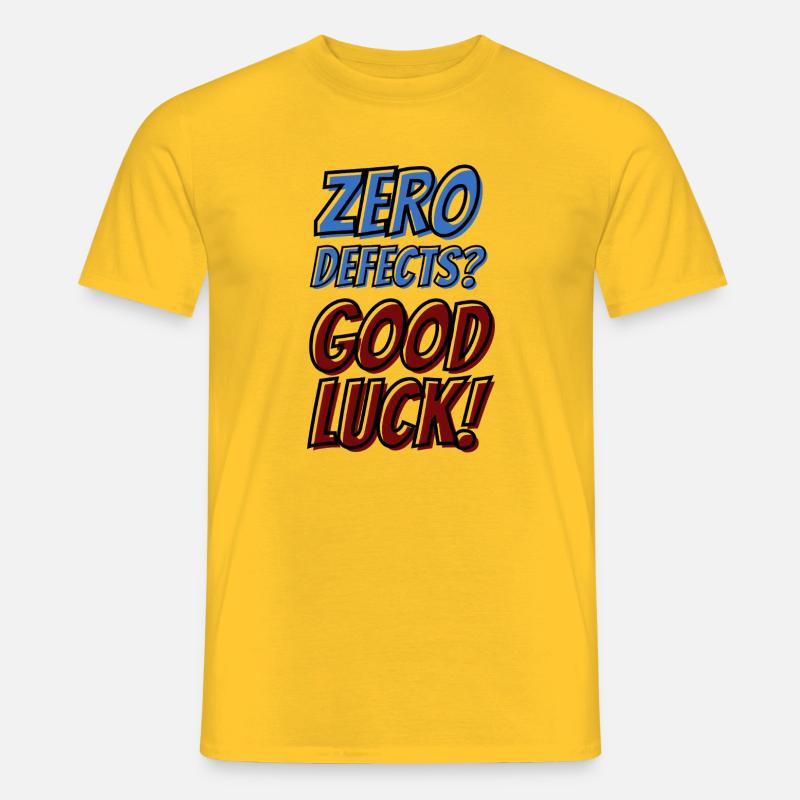 Zero Defects Good luck - Männer T-Shirt - Gelb