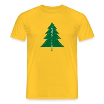 Christmas tree, Christmas - Men's T-Shirt - yellow - Front - AI Model Male 178 dark (178cm)