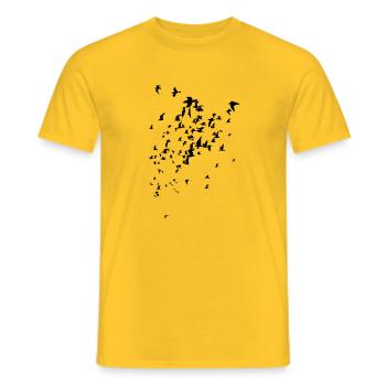 Birds - Männer T-Shirt - Gelb - Vorne - AI Model Male 178 dark (178cm)