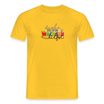 Danke fürs Wachsen - Männer T-Shirt - Gelb - Vorne - AI Model Male 178 dark (178cm)