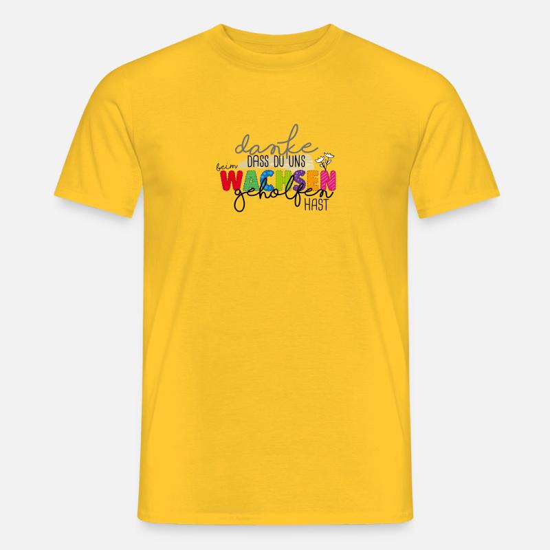 Danke fürs Wachsen - Männer T-Shirt - Gelb