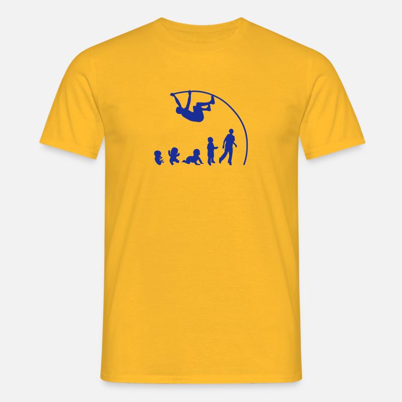 Evolution pole vault perch - Men's T-Shirt - yellow