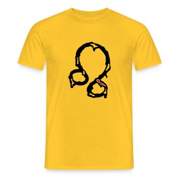 Zodiac sign Leo - Men's T-Shirt - yellow - Front - AI Model Male 178 dark (178cm)