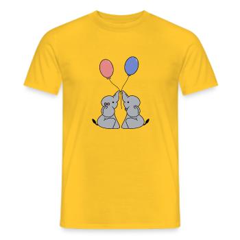Elefant BOY OR GIRL - Männer T-Shirt - Gelb - Vorne - AI Model Male 178 dark (178cm)