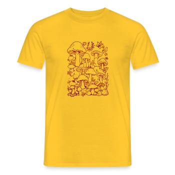 Mycètes - T-shirt homme - jaune - Devant - AI Model Male 178 dark (178cm)