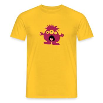 Monster - Männer T-Shirt - Gelb - Vorne - AI Model Male 178 dark (178cm)