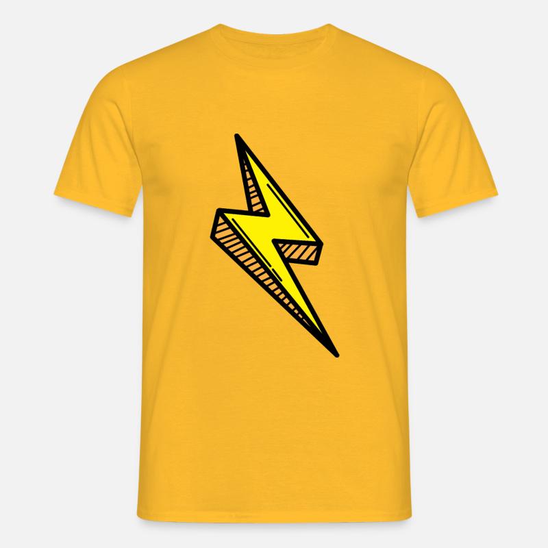 Blitz Comic Schnell - Männer T-Shirt - Gelb
