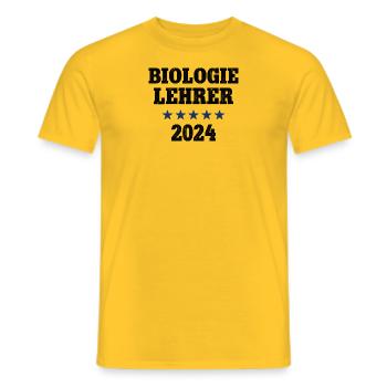 Biologielehrer 2024 Beruf Studium Lehramt Biologie - Männer T-Shirt - Gelb - Vorne - AI Model Male 178 dark (178cm)