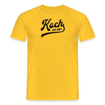 Ausbildung Koch 2024 Kochausbildung Kochlehrling - Männer T-Shirt - Gelb - Vorne - AI Model Male 178 dark (178cm)