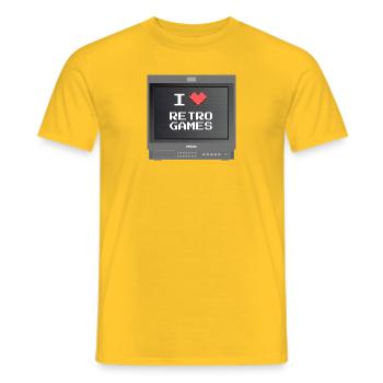 Retrogaming lover - T-shirt homme - jaune - Devant - AI Model Male 178 dark (178cm)