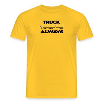 LKW immer schwarze Farbe - Männer T-Shirt - Gelb - Vorne - AI Model Male 178 dark (178cm)