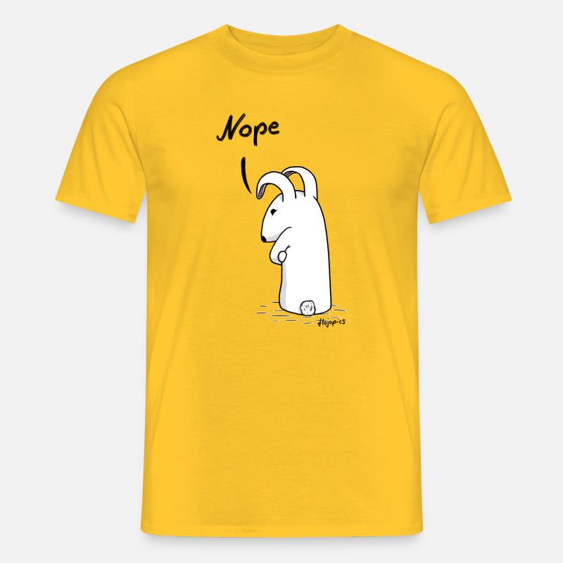 Grummelhase "Nope" - Männer T-Shirt - Gelb