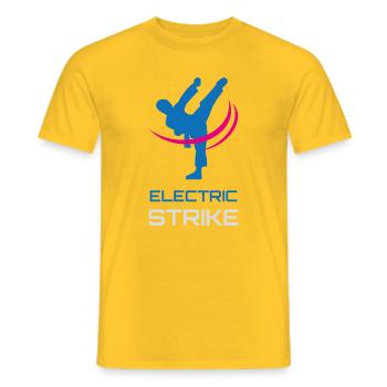 Electric Strike Néon Arts Martiaux Kickboxing - T-shirt homme - jaune - Devant - AI Model Male 178 dark (178cm)