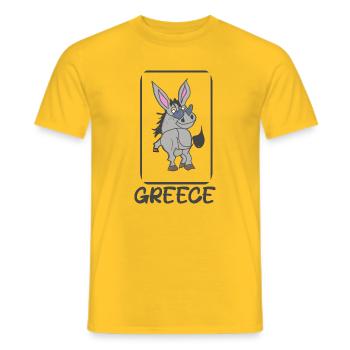 Cyprus - cyprus - Ayia Napa - donkey - Men's T-Shirt - yellow - Front - AI Model Male 178 dark (178cm)