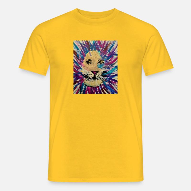 Lucas Löwe - Männer T-Shirt - Gelb