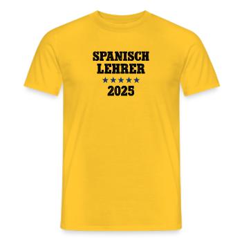 Spanisch Lehrer 2025 Beruf Studium Lehramt Spanish - Männer T-Shirt - Gelb - Vorne - AI Model Male 178 dark (178cm)