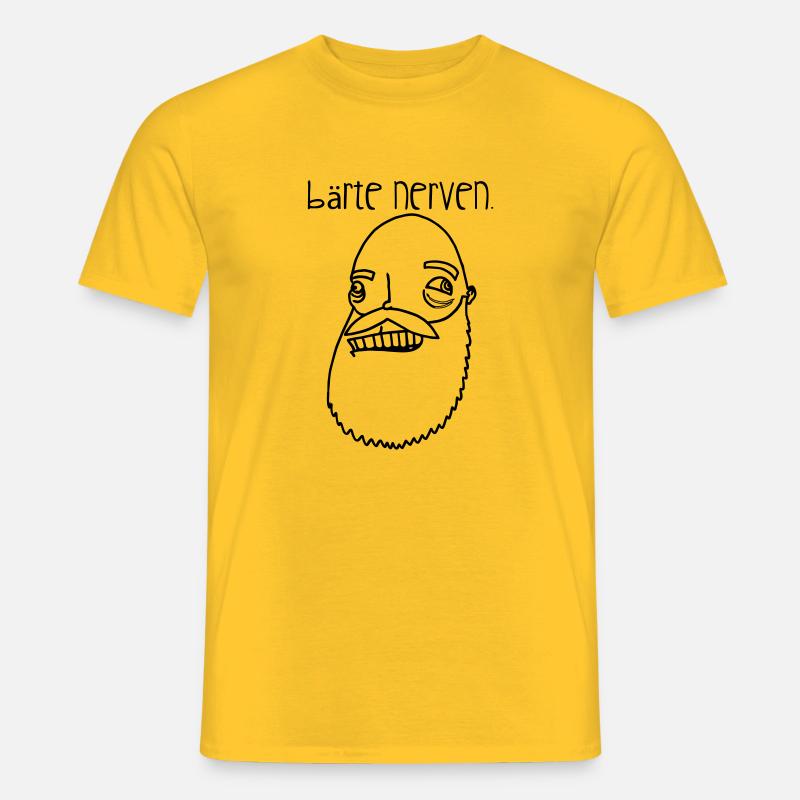 Bärte nerven! - Männer T-Shirt - Gelb