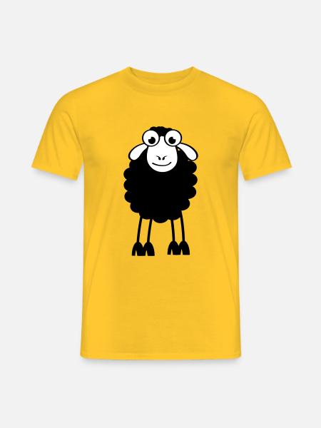 Sauer, hvite eller svarte sauer. Drøm eller sov - Mænd T-shirt - gul