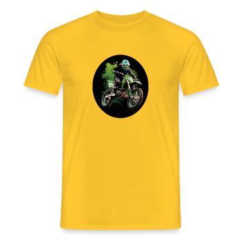 Éclaboussures de motocross - T-shirt homme - jaune - Devant - AI Model Male 178 dark (178cm)