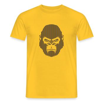 Gorilla Face Grafik - Männer T-Shirt - Gelb - Vorne - AI Model Male 178 dark (178cm)