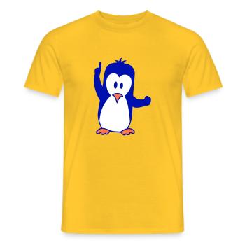 Mignon pingouin antarctique pôle sud zoo animal oiseau cool - T-shirt homme - jaune - Devant - AI Model Male 178 dark (178cm)