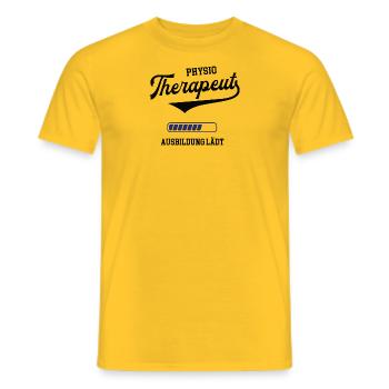 Physio Ausbildung Masseur Physiotherapeut Massage - Männer T-Shirt - Gelb - Vorne - AI Model Male 178 dark (178cm)