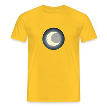 Mond und Sternschnuppe - Männer T-Shirt - Gelb - Vorne - AI Model Male 178 dark (178cm)