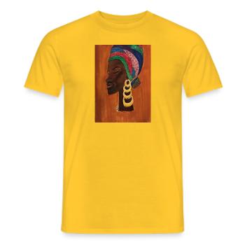 Beauty in Me - Men's T-Shirt - yellow - Front - AI Model Male 178 dark (178cm)