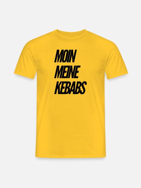 Moin meine Kebabs - Männer T-Shirt - Gelb