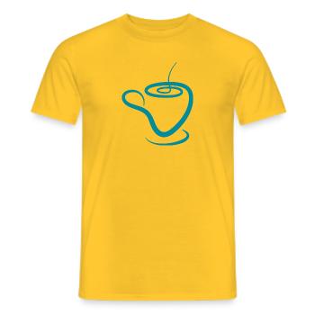 café léger - T-shirt homme - jaune - Devant - AI Model Male 178 dark (178cm)