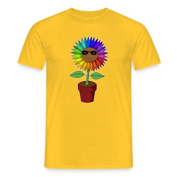 Bunte Sonnenblumen - Männer T-Shirt - Gelb - Vorne - AI Model Male 178 dark (178cm)