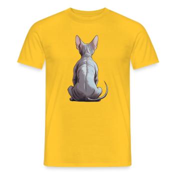 Sphynx - Men's T-Shirt - yellow - Front - AI Model Male 178 dark (178cm)