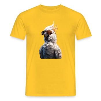 Perroquet Ara Perruche Cacatoès Amoureux des perroquets - T-shirt homme - jaune - Devant - AI Model Male 178 dark (178cm)