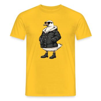 Goose Cool Winter - Men's T-Shirt - yellow - Front - AI Model Male 178 dark (178cm)