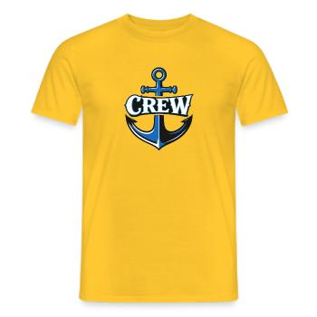 Anchor Crew Logo - Men's T-Shirt - yellow - Front - AI Model Male 178 dark (178cm)