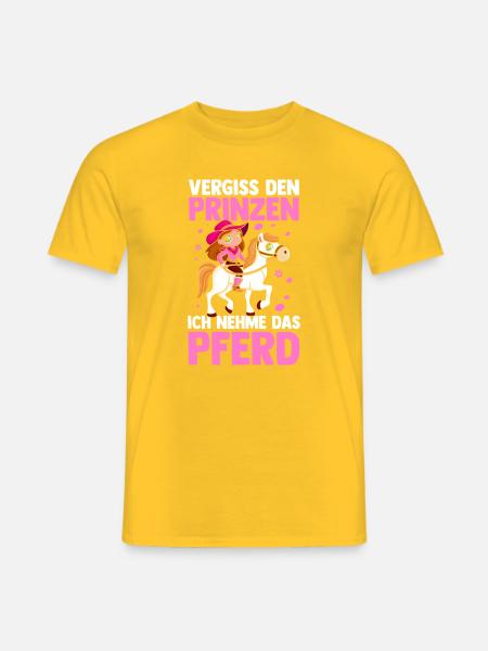 Reiten Pferdeliebhaber Reiterhof Pferde - Männer T-Shirt - Gelb