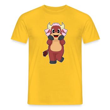 Taurus Bridal Veil Wedding - Men's T-Shirt - yellow - Front - AI Model Male 178 dark (178cm)
