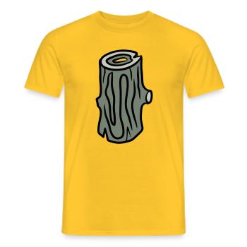 greenLog - Männer T-Shirt - Gelb - Vorne - AI Model Male 178 dark (178cm)