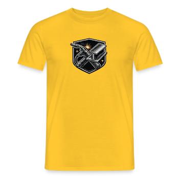 Soudeur Sparks Metal Industry Work Pride - T-shirt homme - jaune - Devant - AI Model Male 178 dark (178cm)