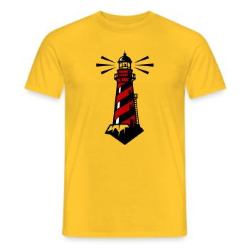 Icône de la Côte du Phare - T-shirt homme - jaune - Devant - AI Model Male 178 dark (178cm)