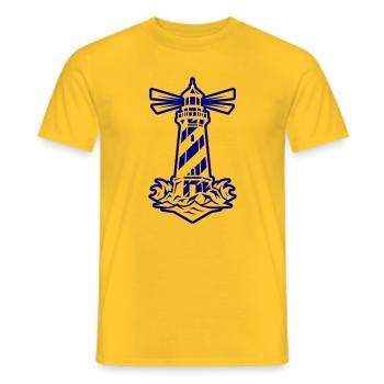 Icône de la Côte du Phare - T-shirt homme - jaune - Devant - AI Model Male 178 dark (178cm)