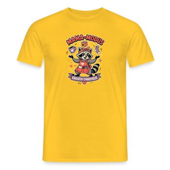 Mama-Modus – kreativ chaotisch - Männer T-Shirt - Gelb - Vorne - AI Model Male 178 dark (178cm)