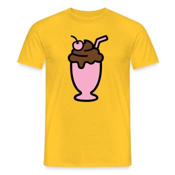 Milchshake Eiscreme Icon - Men's T-Shirt - yellow - Front - AI Model Male 178 dark (178cm)
